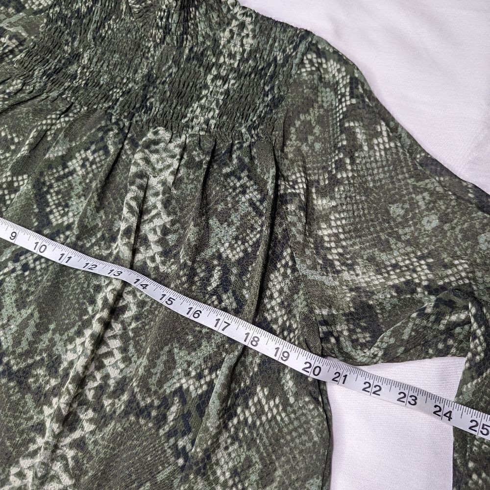 Express Snake Print Long Sleeve Shift Dress - Picture 6 of 7